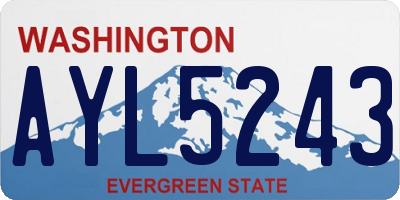 WA license plate AYL5243