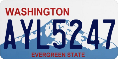WA license plate AYL5247