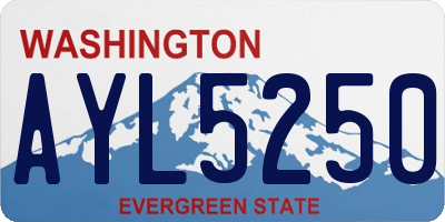 WA license plate AYL5250