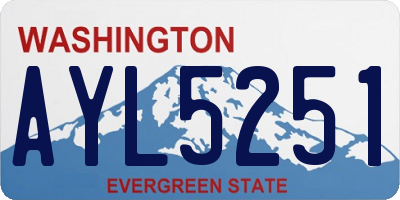 WA license plate AYL5251