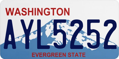 WA license plate AYL5252