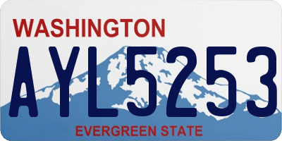 WA license plate AYL5253