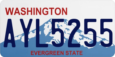 WA license plate AYL5255