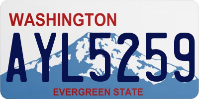 WA license plate AYL5259