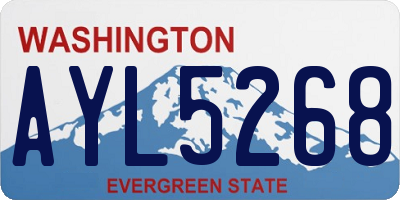 WA license plate AYL5268