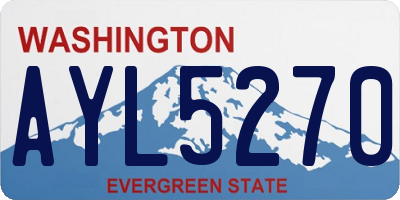 WA license plate AYL5270