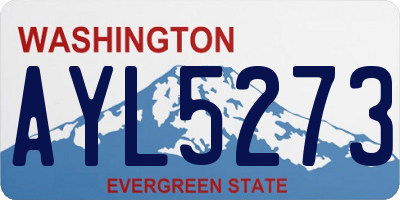 WA license plate AYL5273
