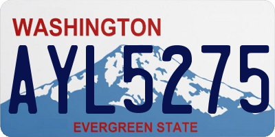 WA license plate AYL5275
