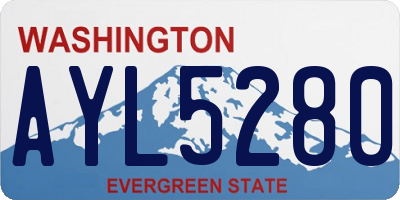 WA license plate AYL5280