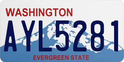 WA license plate AYL5281