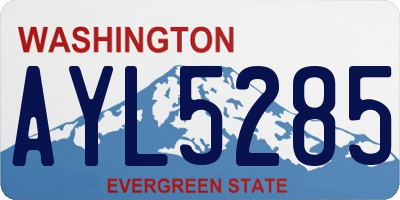 WA license plate AYL5285