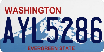 WA license plate AYL5286
