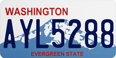 WA license plate AYL5288