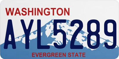 WA license plate AYL5289