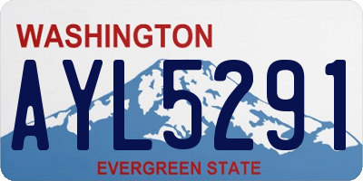 WA license plate AYL5291