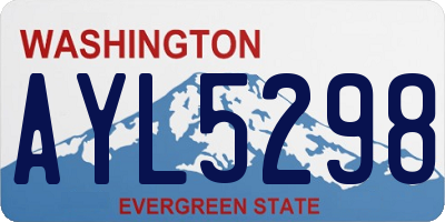 WA license plate AYL5298