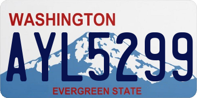 WA license plate AYL5299