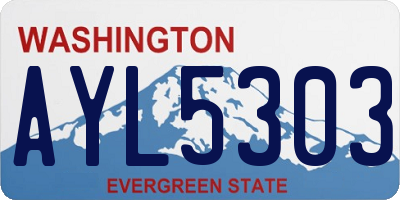 WA license plate AYL5303