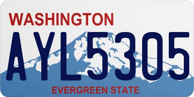 WA license plate AYL5305