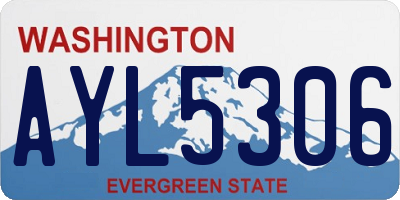 WA license plate AYL5306