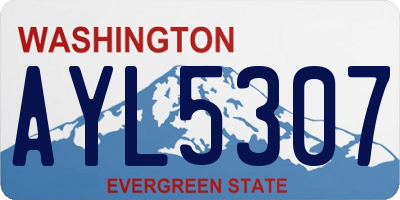 WA license plate AYL5307