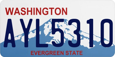 WA license plate AYL5310