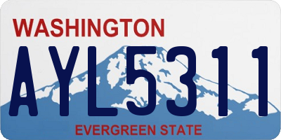WA license plate AYL5311