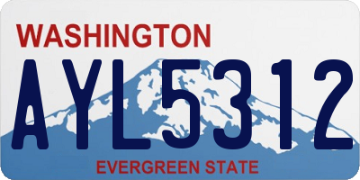 WA license plate AYL5312