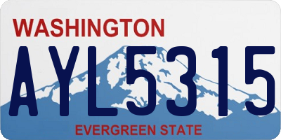 WA license plate AYL5315