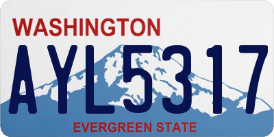 WA license plate AYL5317