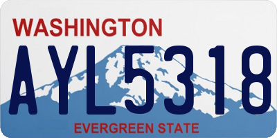 WA license plate AYL5318