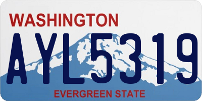 WA license plate AYL5319