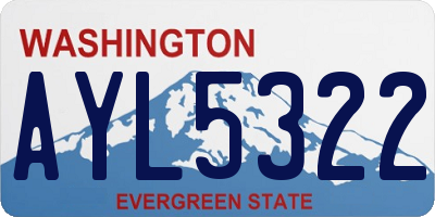 WA license plate AYL5322