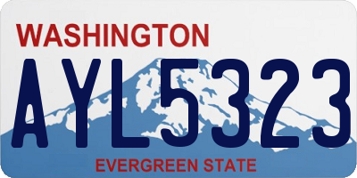 WA license plate AYL5323