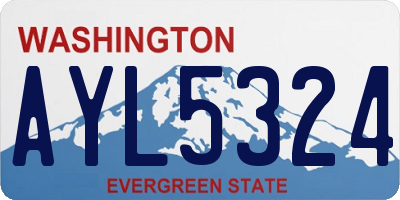 WA license plate AYL5324