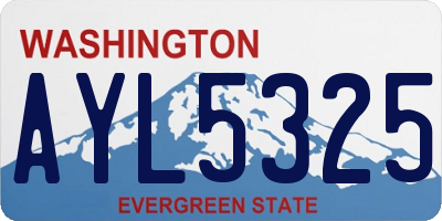 WA license plate AYL5325