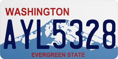 WA license plate AYL5328