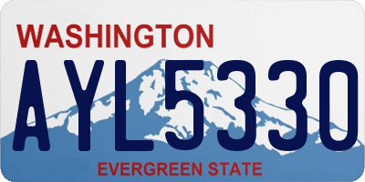 WA license plate AYL5330