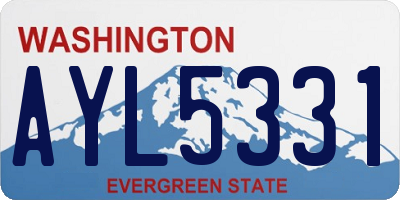 WA license plate AYL5331