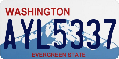 WA license plate AYL5337