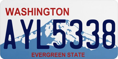 WA license plate AYL5338