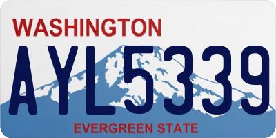 WA license plate AYL5339