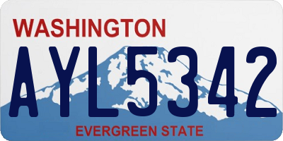 WA license plate AYL5342