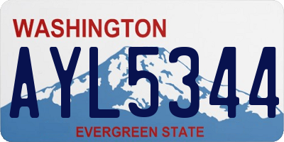 WA license plate AYL5344
