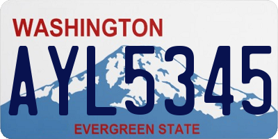 WA license plate AYL5345