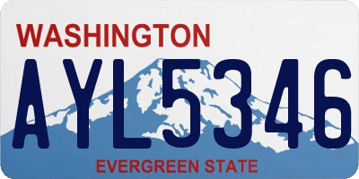 WA license plate AYL5346