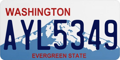 WA license plate AYL5349