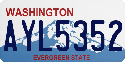 WA license plate AYL5352