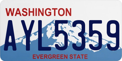 WA license plate AYL5359