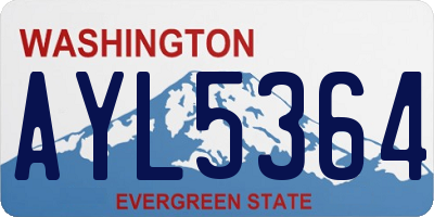 WA license plate AYL5364